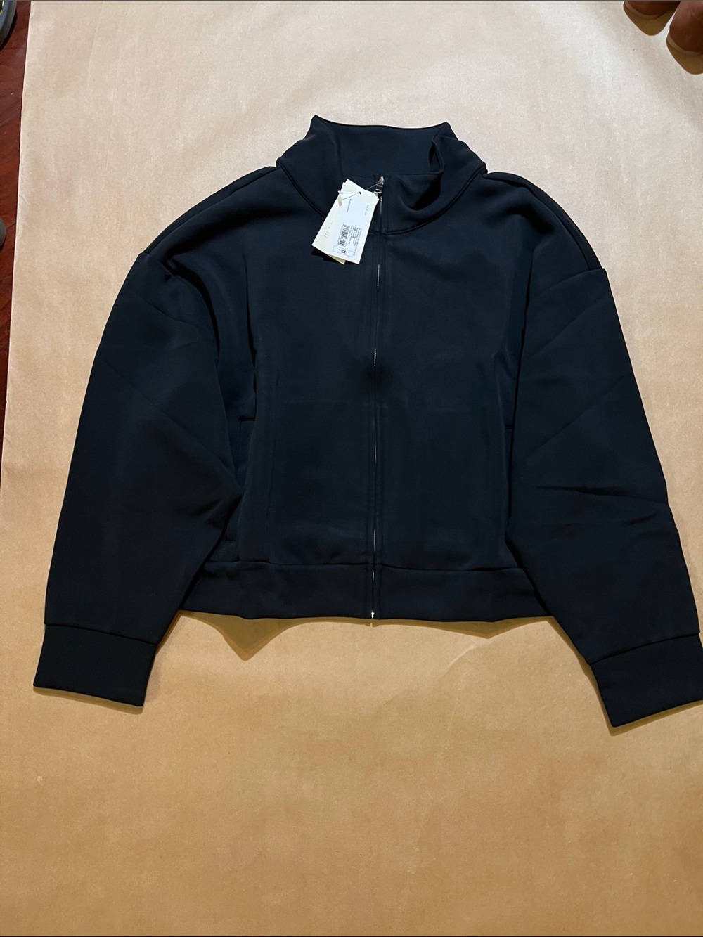 a new day Black Full-Zip Scuba Jacket with Tags 2X